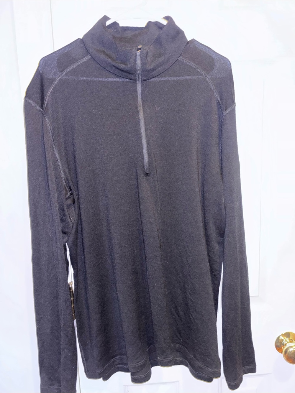 Icebreaker Black Zip-Neck Merino QZ